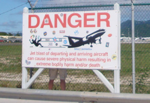 Airplane Warning St. Martin Image