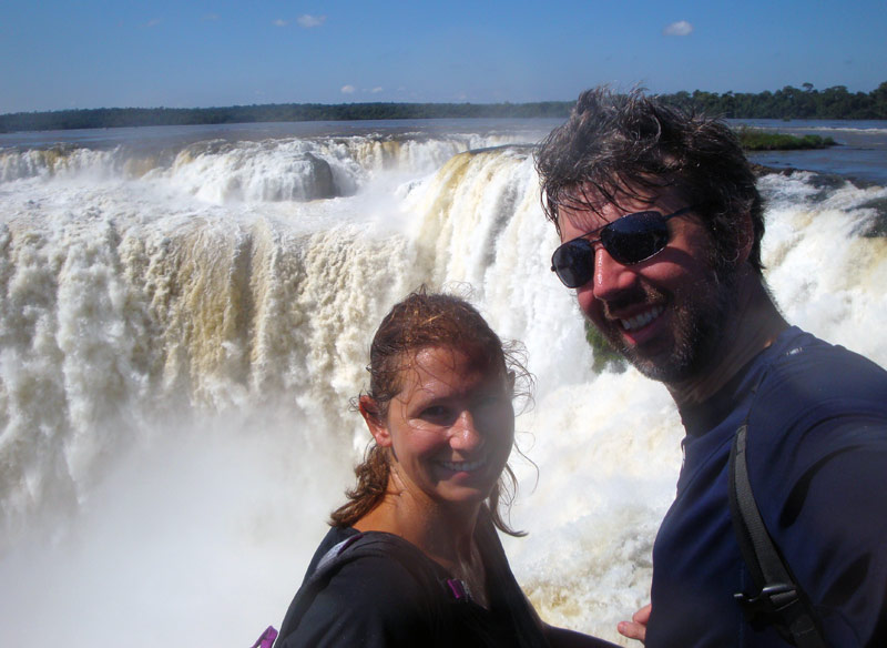 Image of At the top of Garganta del Diablo, the largest falls in the park. 