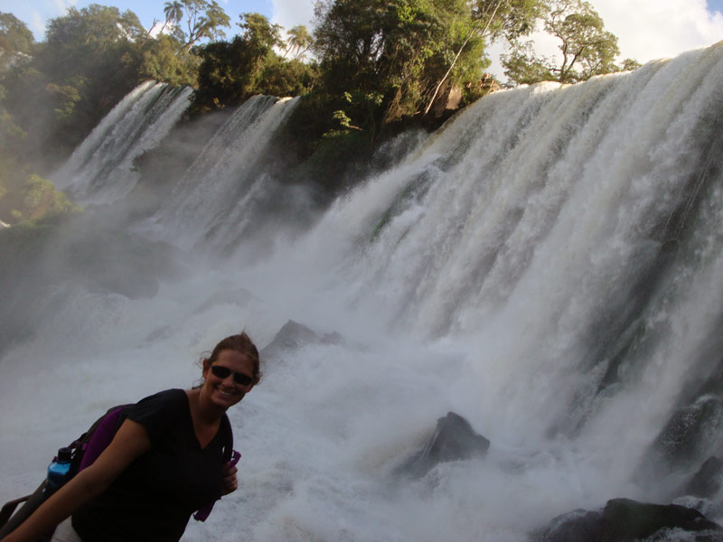 Image of Julie in front of falls.