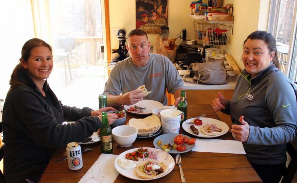 Image of us eating adana kebabs