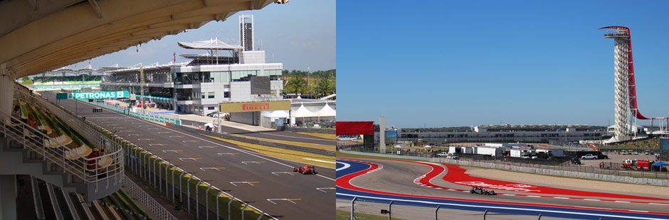 Comparing the Formula 1 Malaysian Grand Prix  and the United States Grand Prix
